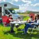 family picnic near RV